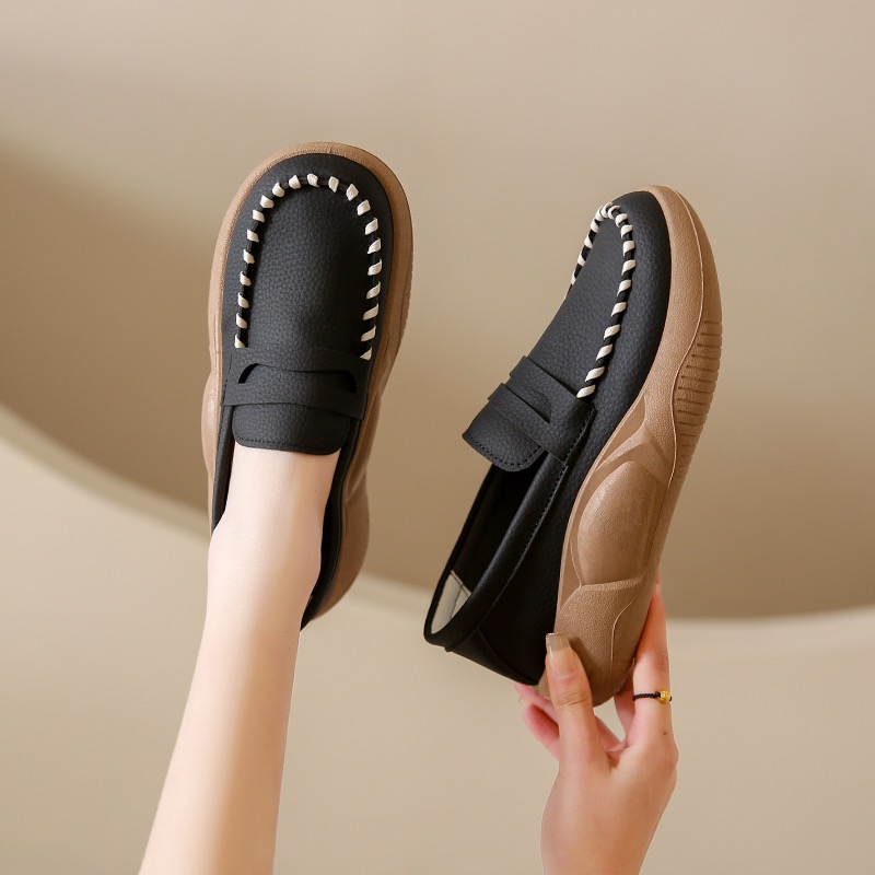Mocassins correcteurs à semelle souple cuir