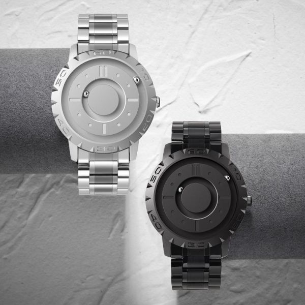 Montre à quartz magnétique pour homme