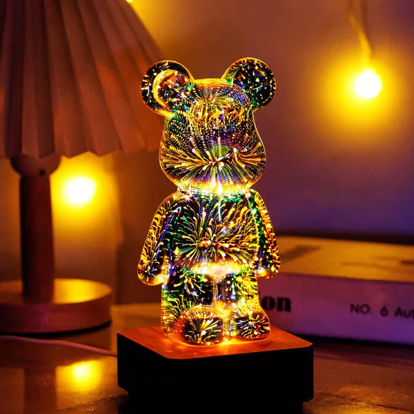 OURS 3D FEU D'ARTIFICE │ LUMIÈRE DÉCORATIVE COLORÉE