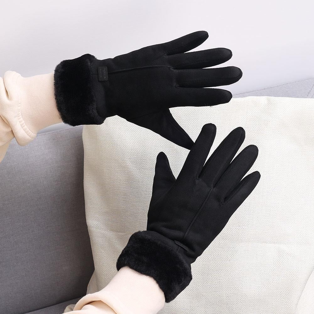 Gants chauds en fourrure pour femmes - Qualité Prémium