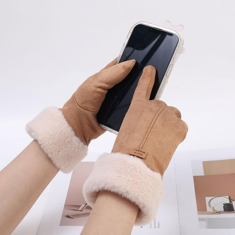 Gants chauds en fourrure pour femmes - Qualité Prémium