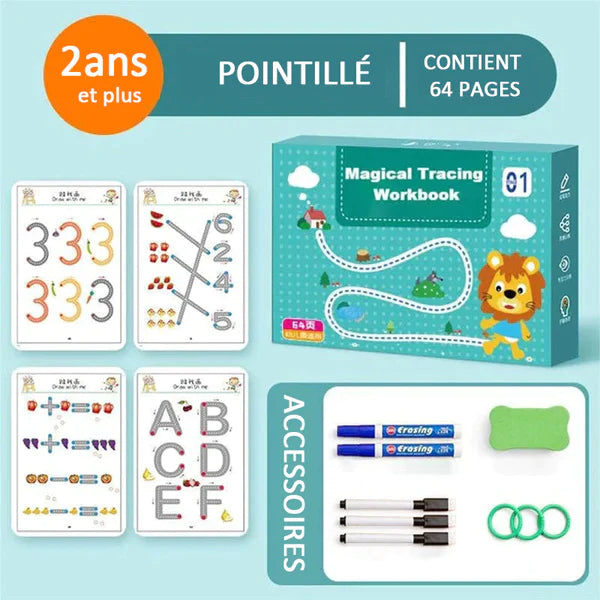 ENSEMBLE DE CAHIERS DE TRAÇAGE MAGIQUES