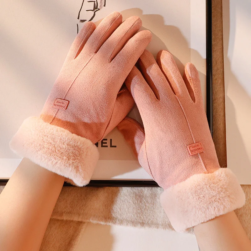 Gants chauds en fourrure pour femmes - Qualité Prémium