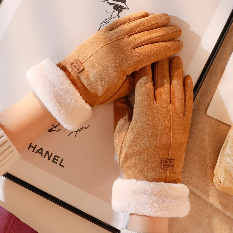 Gants chauds en fourrure pour femmes - Qualité Prémium