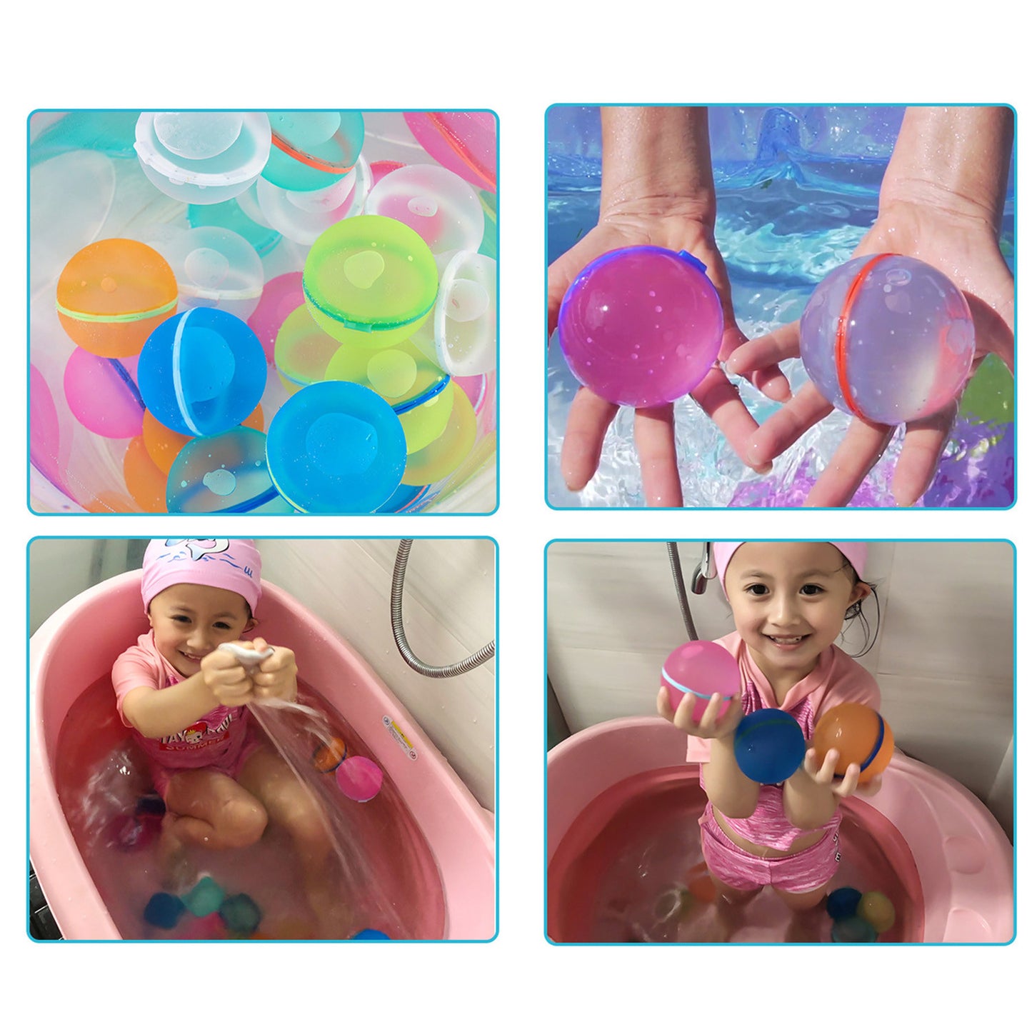 Ballons à eau réutilisables à fermeture automatique