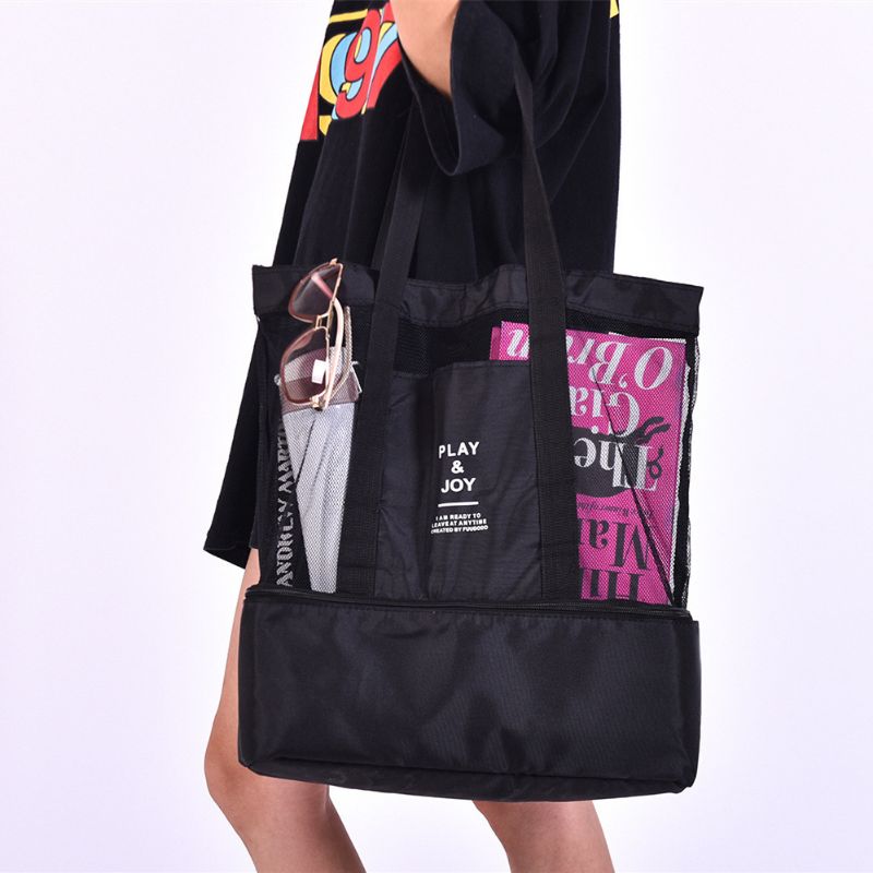 Le Grand Sac de Plage en Maille Transparente pour Femme