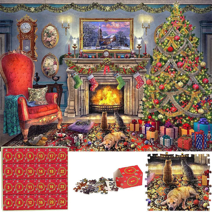 Boîte aveugle puzzle de Noël surprise 24 jours