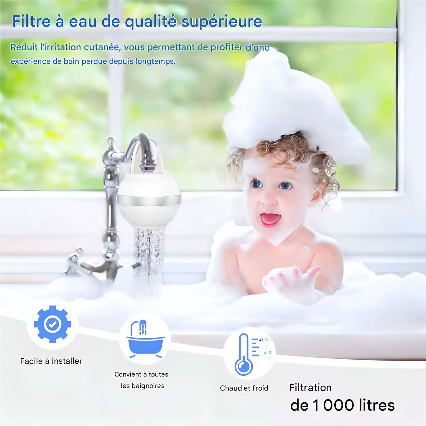 PureBain™ – Le Filtre Ultime pour L'Eau du Bain de Bébé