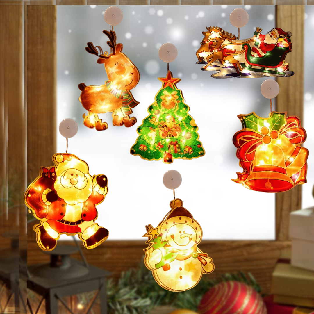 Lumières de Noël suspendues