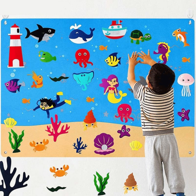 Tableau en feutre pour enseigner aux enfants BERDA™