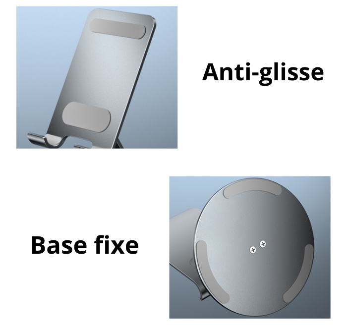 Mini support de téléphone pliant de bureau, rotation à 360°