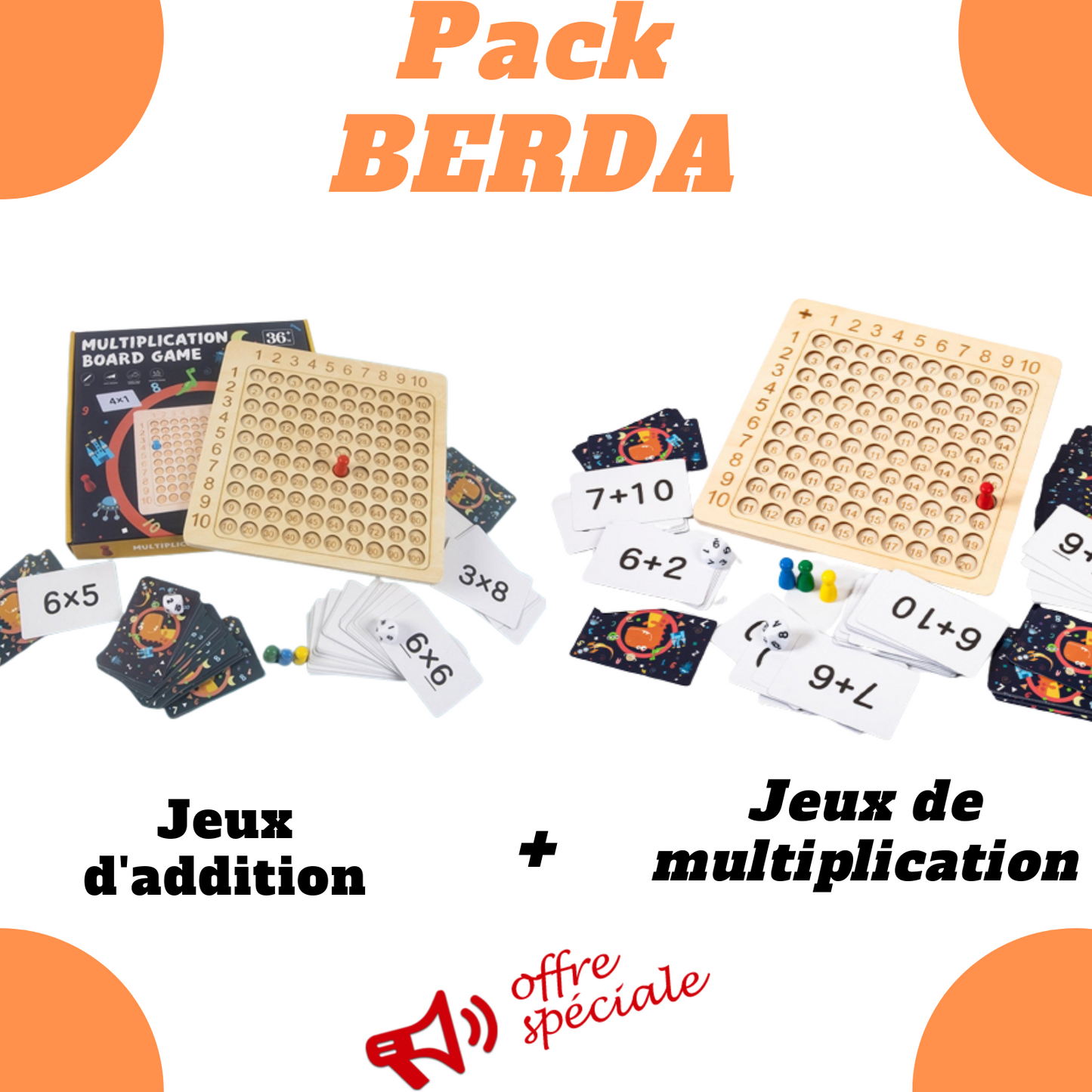 JEUX DE TABLE ( MULTIPLICATION / ADDITION) BERDA