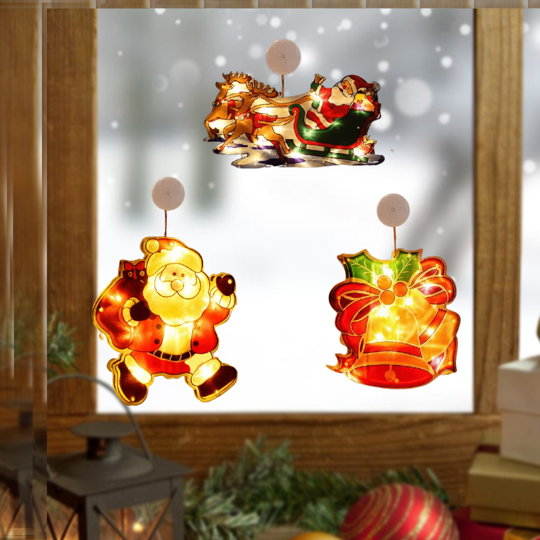 Lumières de Noël suspendues