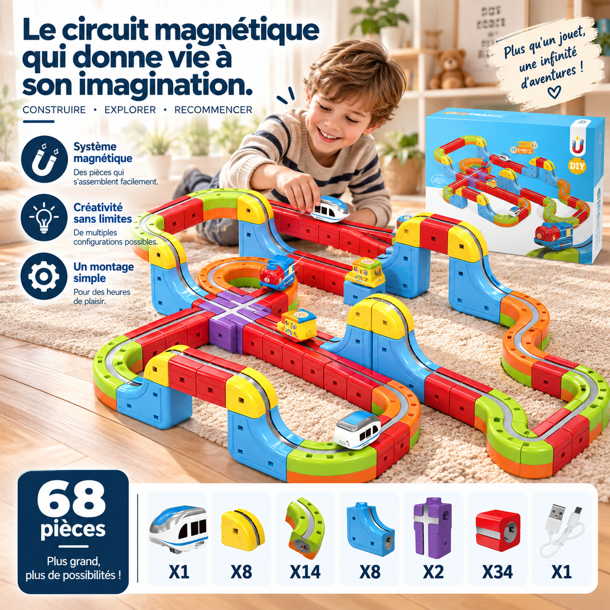 Railéo™ — Le circuit électrique anti-gravité 3D