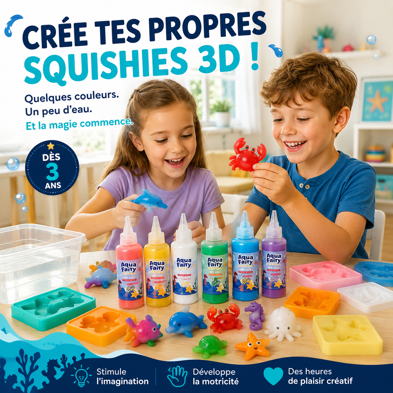 Aqua Fairy - Kit Magique de Squishies 3D