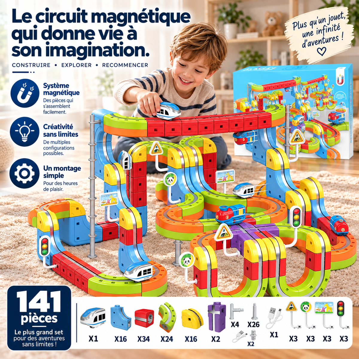 Railéo™ — Le circuit électrique anti-gravité 3D