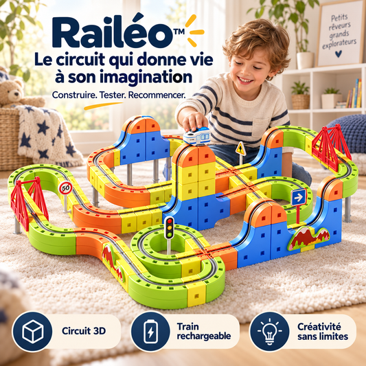 Railéo™ — Le circuit électrique anti-gravité 3D