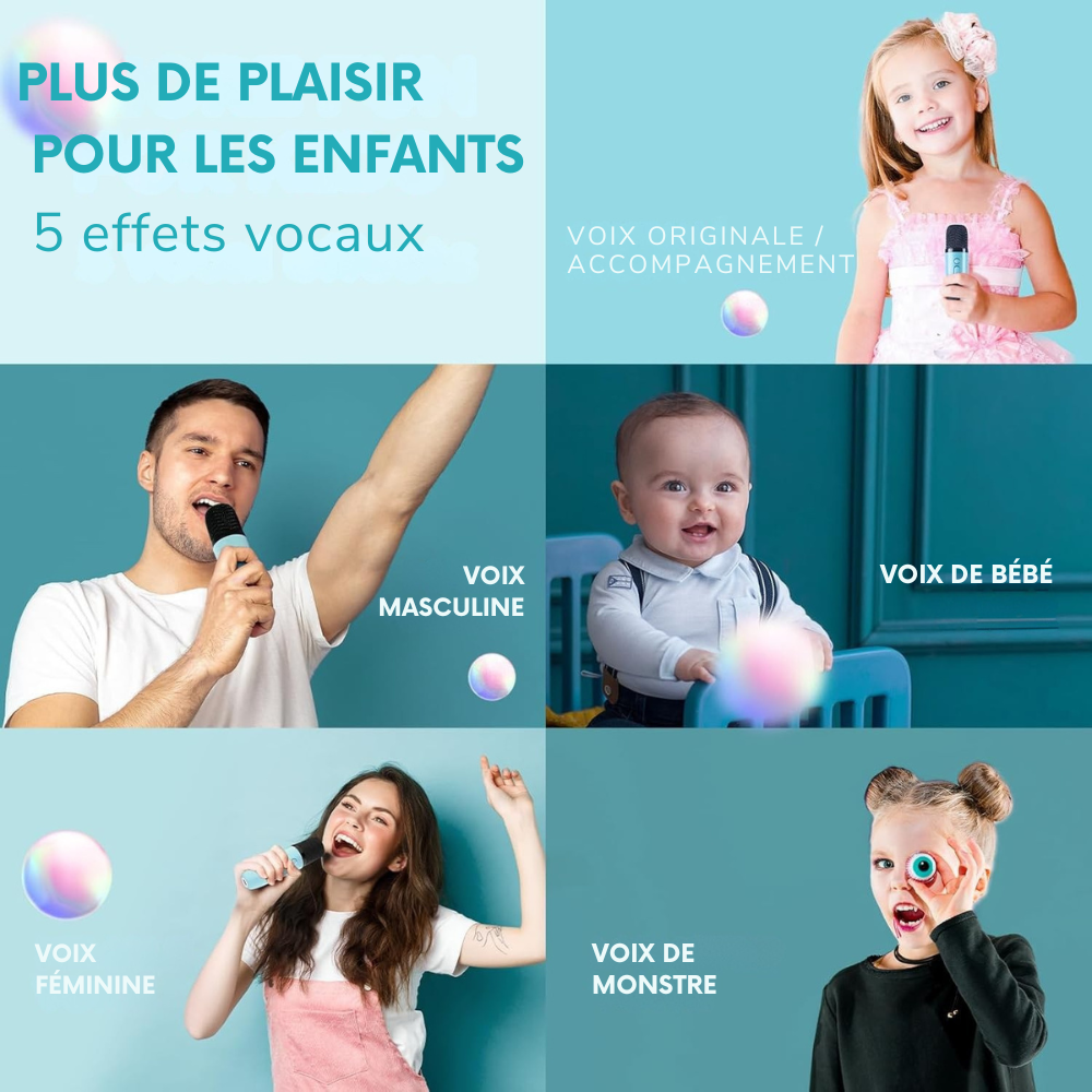 KaraokéCube™ – Enceinte Bluetooth 3-en-1 pour des Soirées Inoubliables