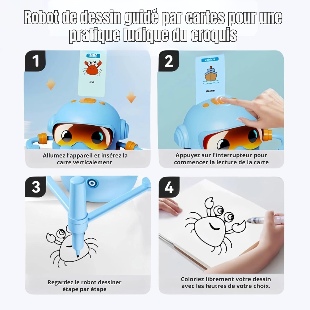 Artino™ – Le Robot Magique qui Apprend à Dessiner