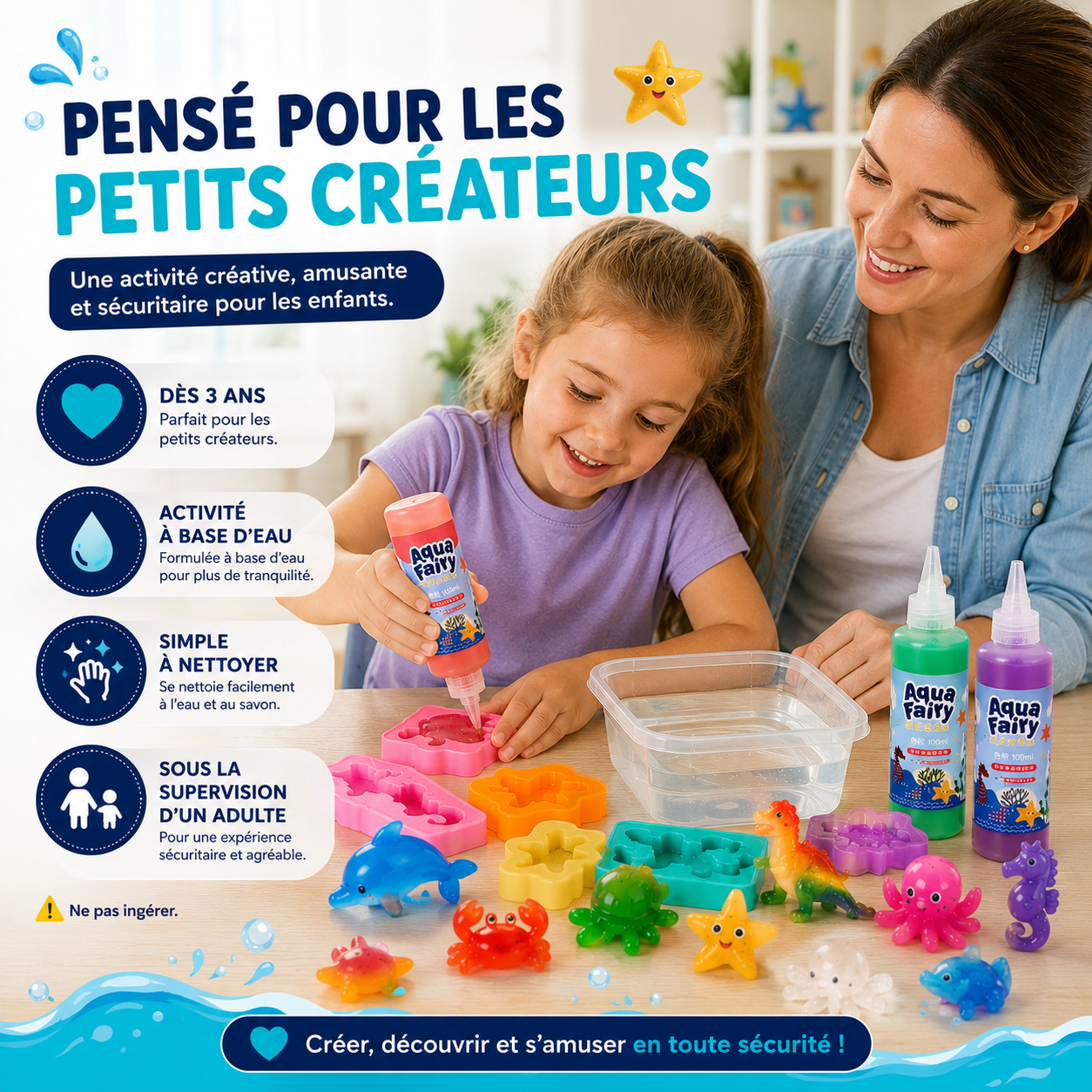 Aqua Fairy - Kit Magique de Squishies 3D