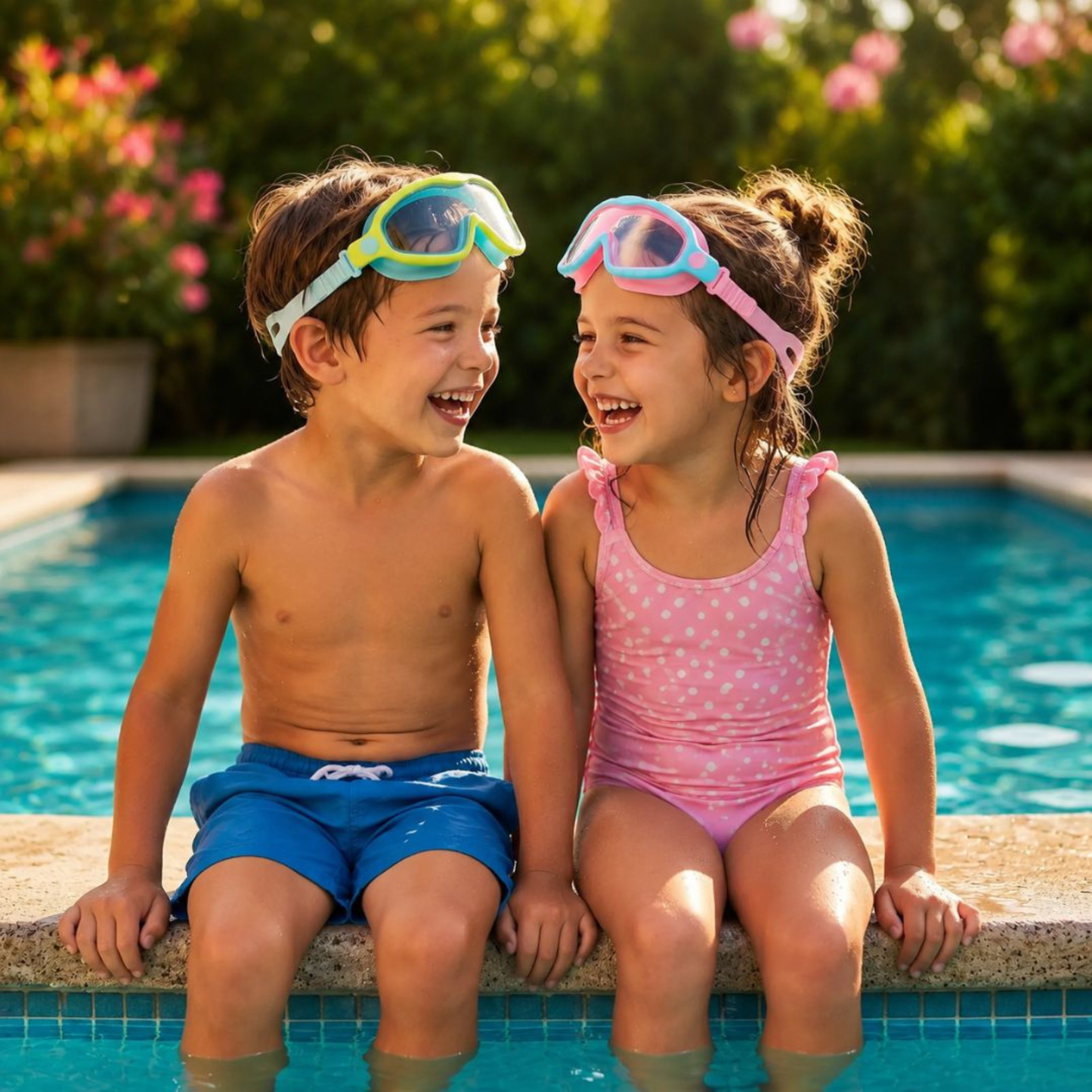 Poulpie Aqua Kids — Lunettes de natation enfant anti-larmes | Anti-buée.