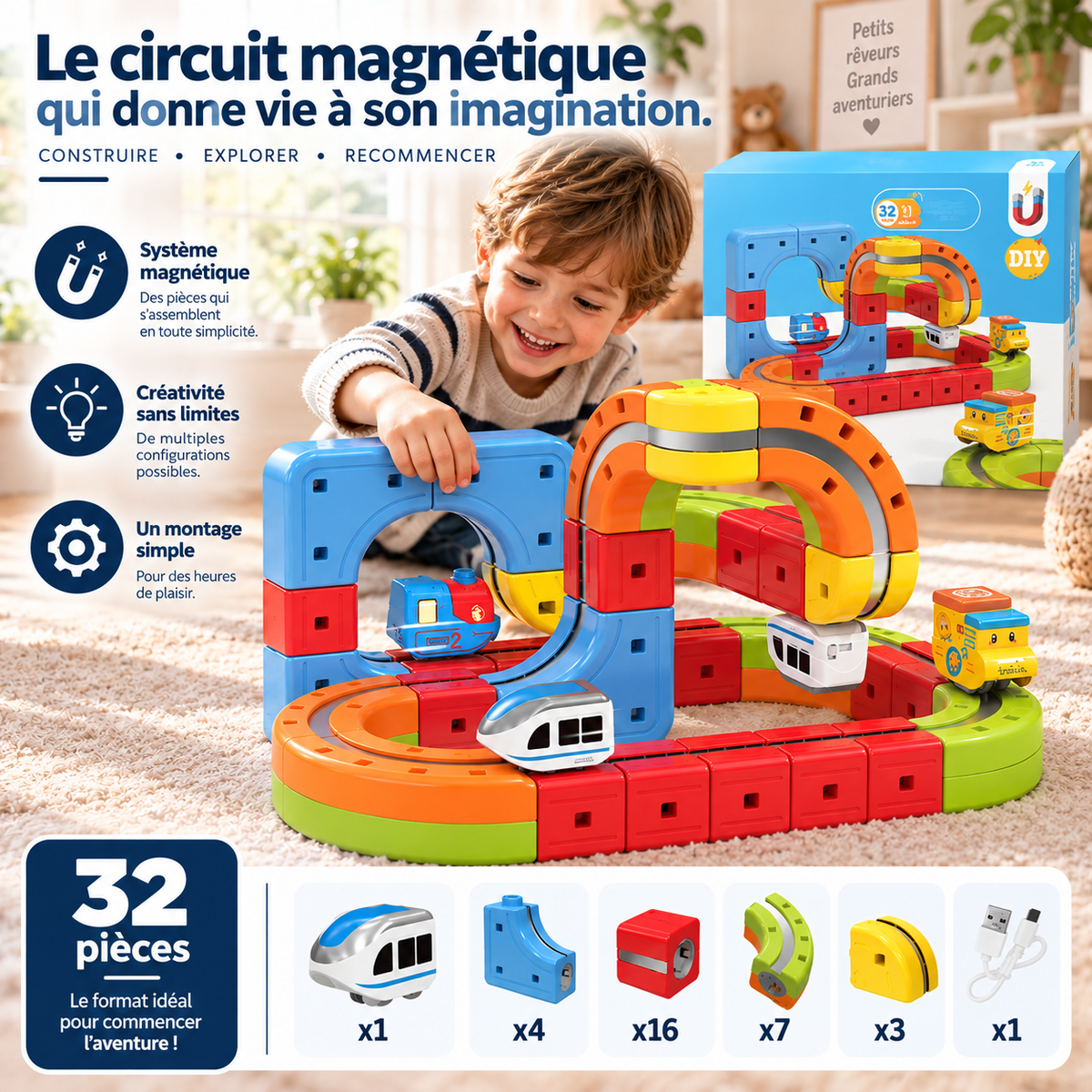 Railéo™ — Le circuit électrique anti-gravité 3D