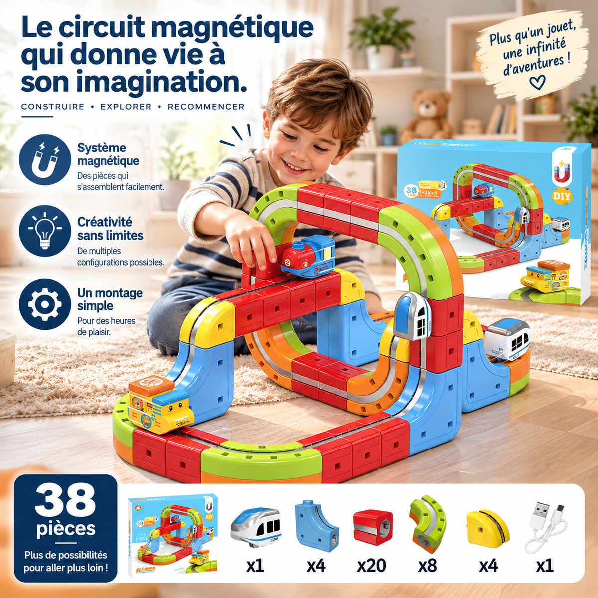Railéo™ — Le circuit électrique anti-gravité 3D