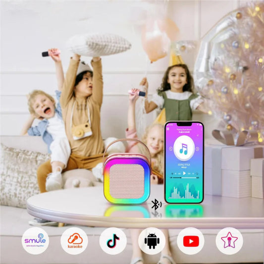 KaraokéCube™ – Enceinte Bluetooth 3-en-1 pour des Soirées Inoubliables