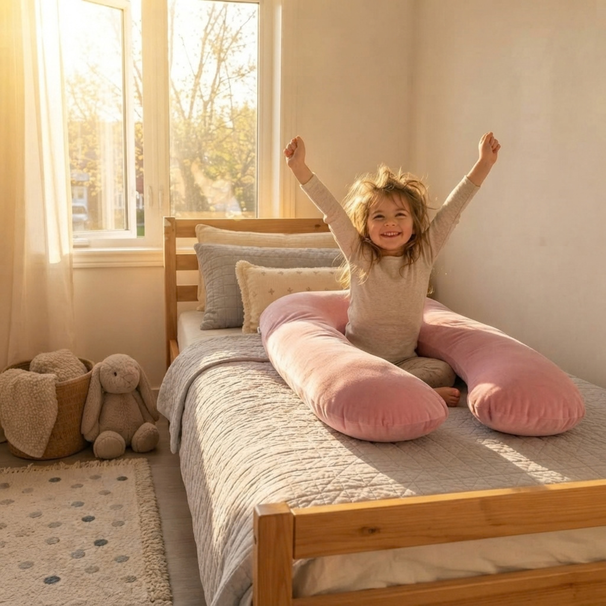 Coussin Câlin Enfant en U - Soutien Corps Complet