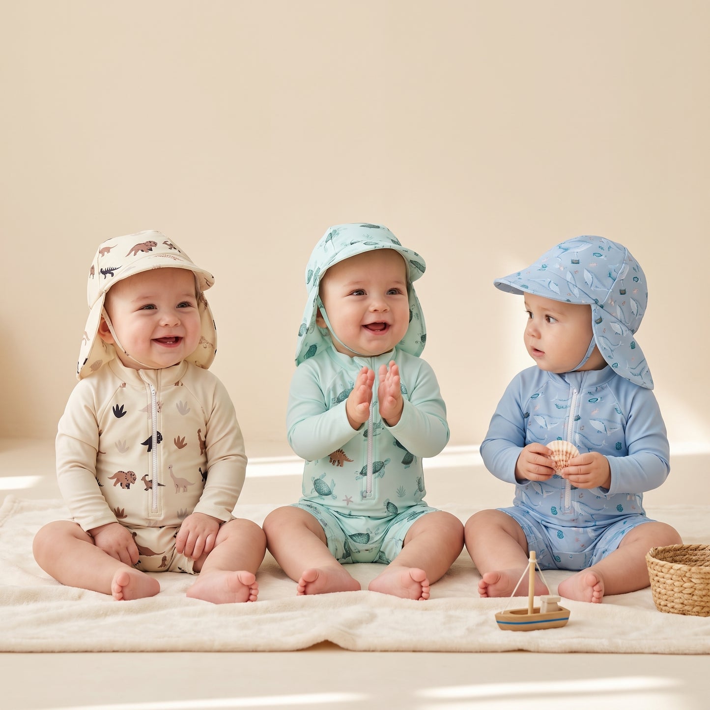 PetitMarée Soléo™ | Ensemble de baignade couvrant avec bonnet