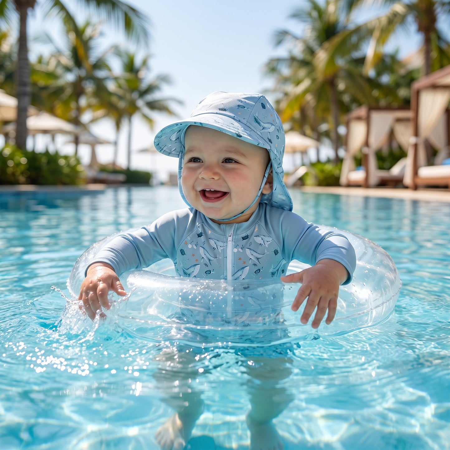 PetitMarée Soléo™ | Ensemble de baignade couvrant avec bonnet