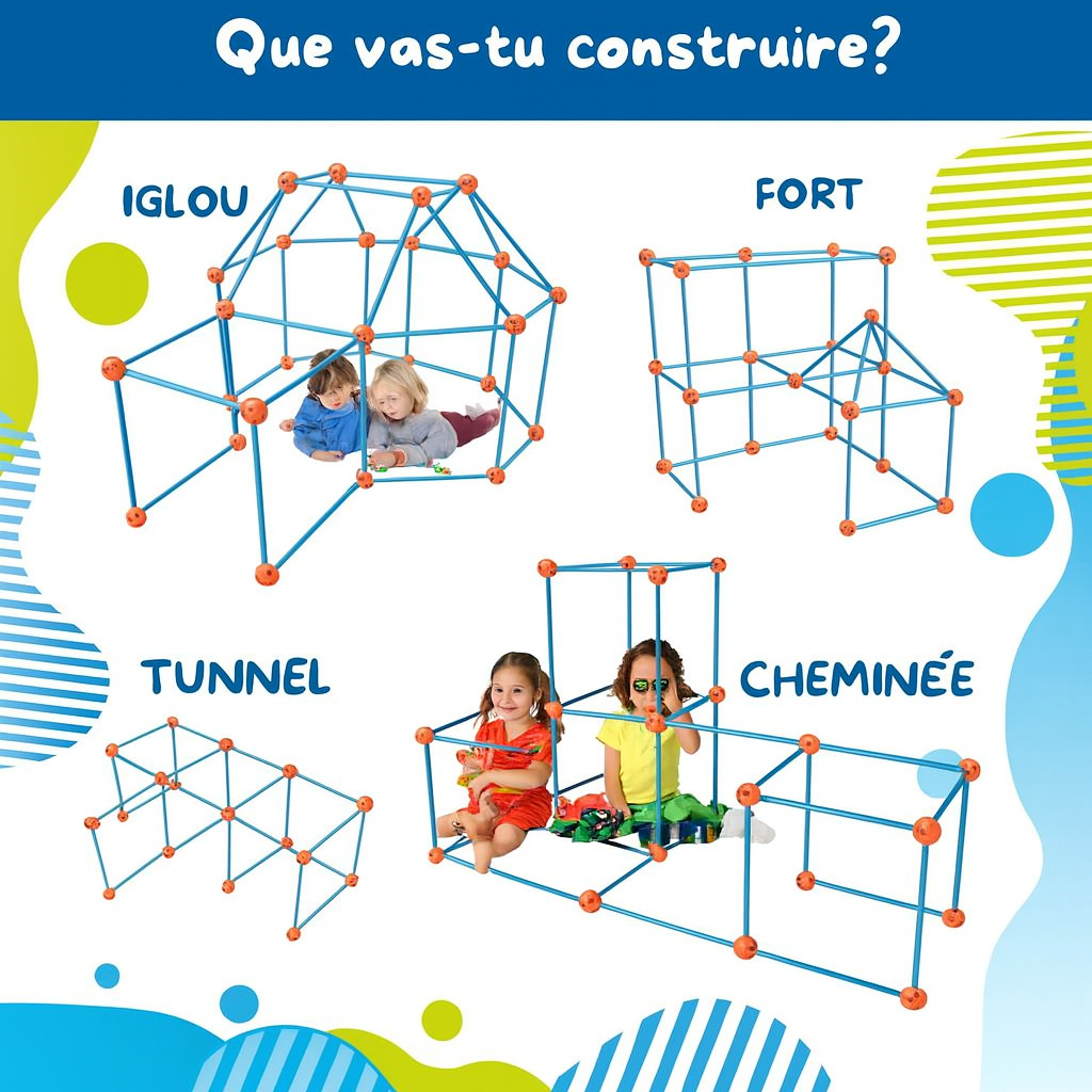 LumiCaban™ – Kit Cabane Lumineuse XXL pour Enfants