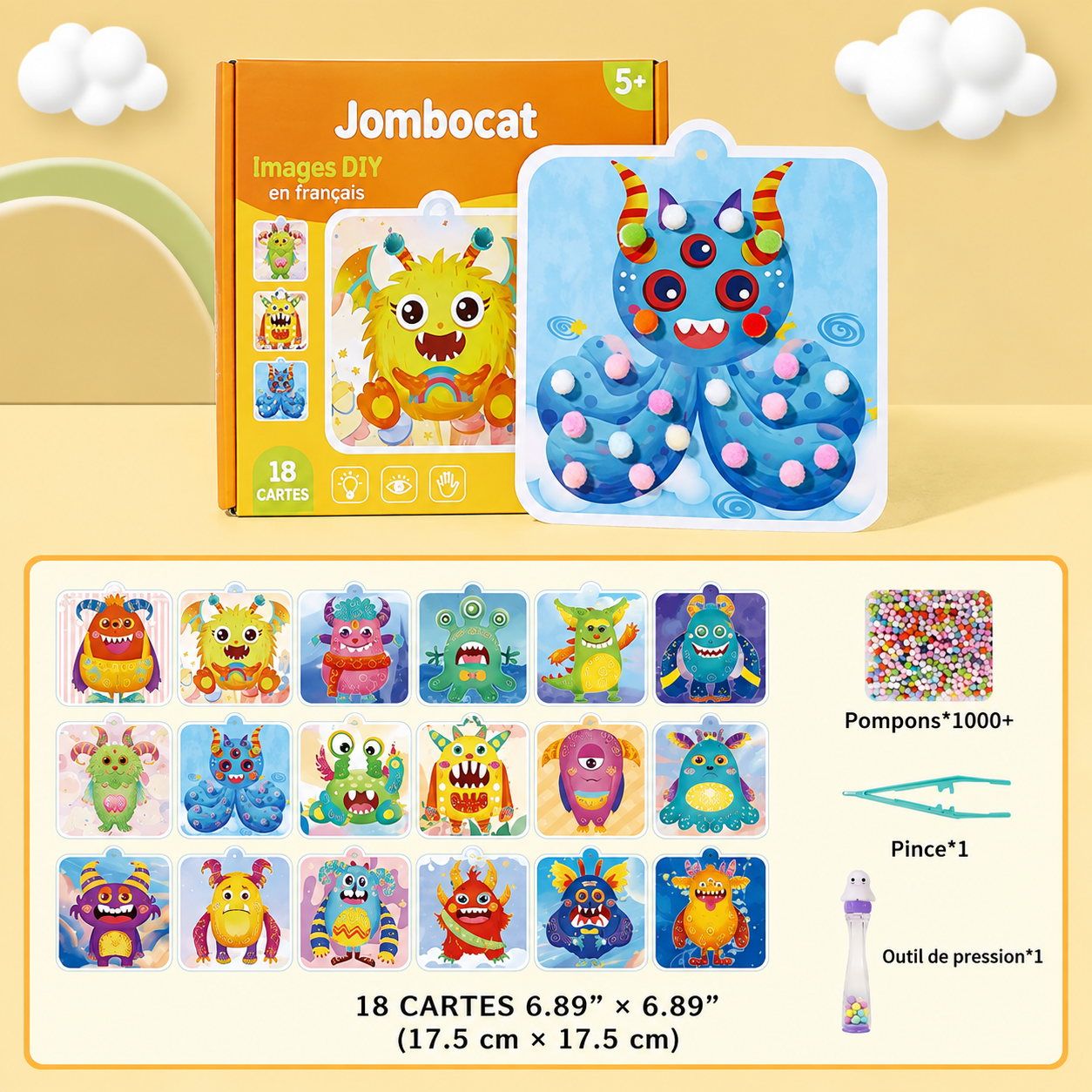 PomCréa™ — Kit Créatif 3D en Pompons