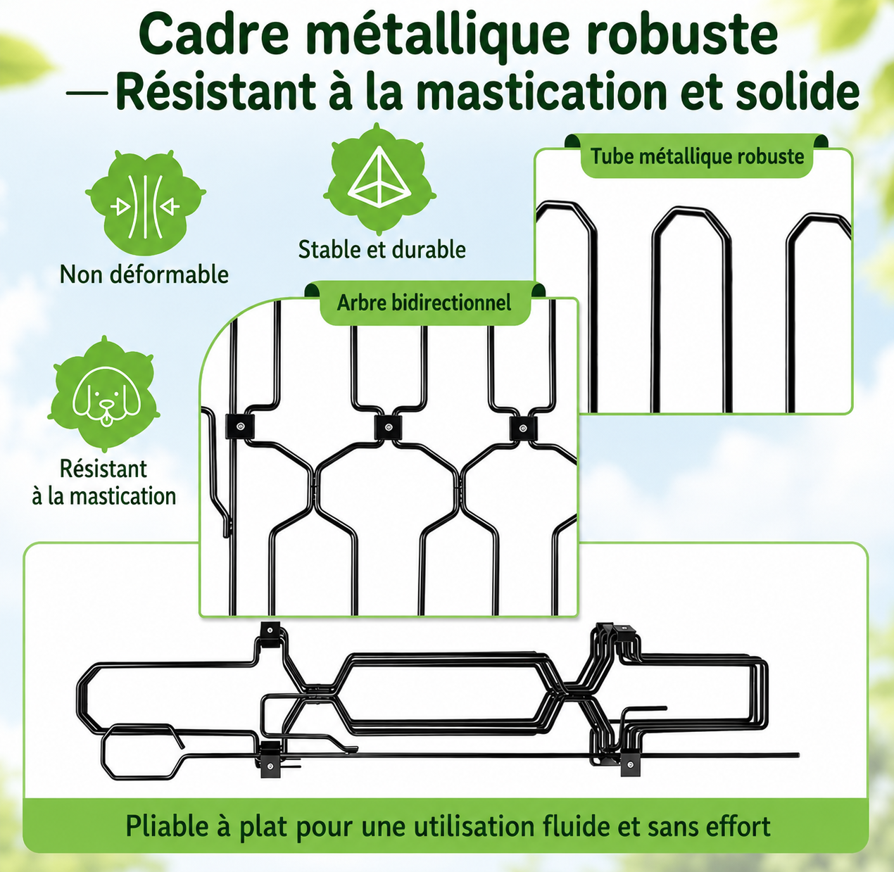 PATTEPRO™ Barrière de Porte Rétractable en Métal — Anti-Évasion pour Chiens