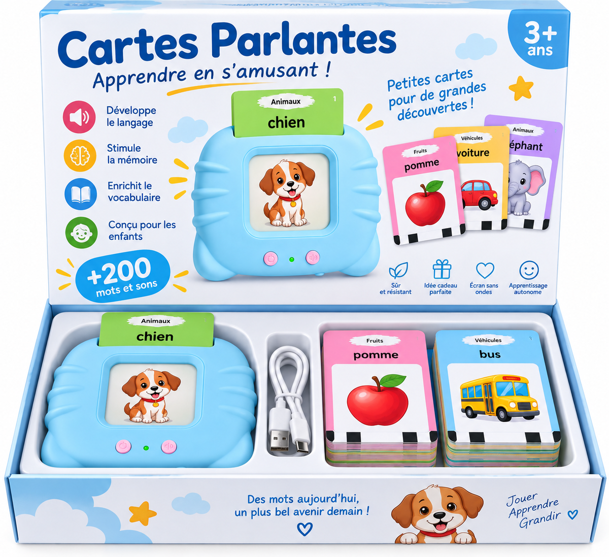 Cartes Parlantes Éducatives en Français | 1 à 6 ans