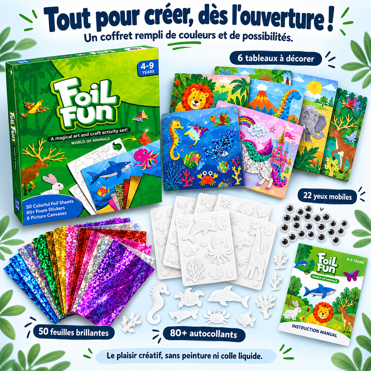 Ludilumi™ | Kit créatif Animaux scintillants – Sans écran, dès 4 ans