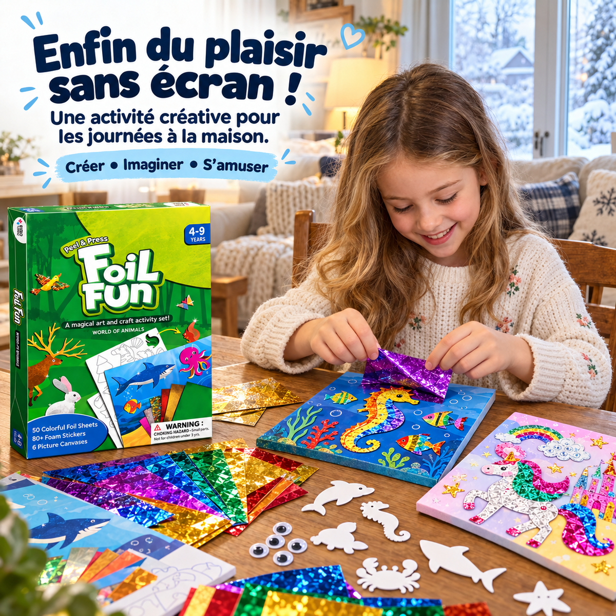 Ludilumi™ | Kit créatif Animaux scintillants – Sans écran, dès 4 ans