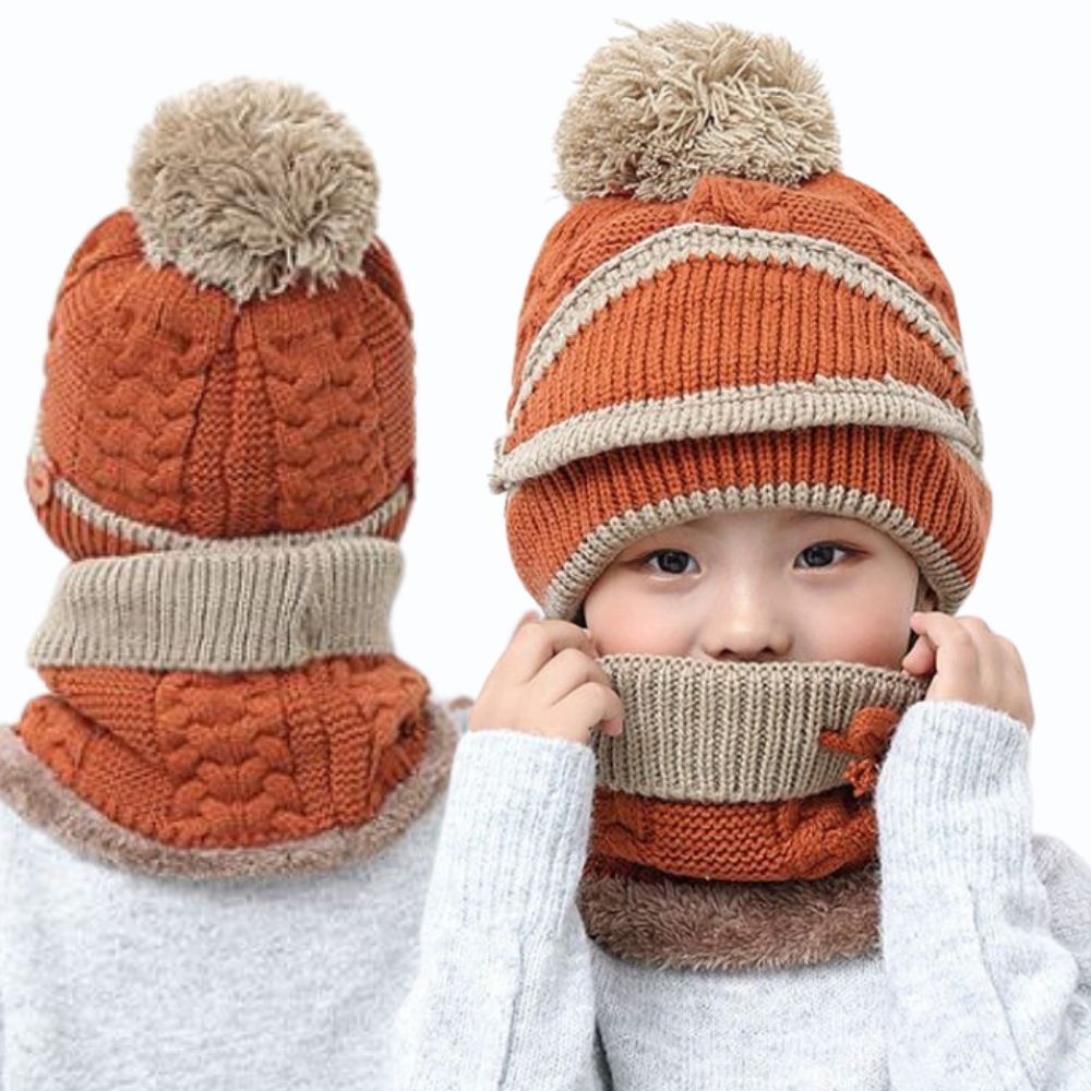 Bonnet triple protection (tête, visage, cou) pour enfant