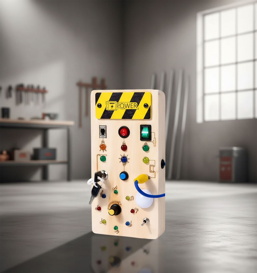 Jouet d’Éveil Scientifique en Bois– Exploration & Lumières LED