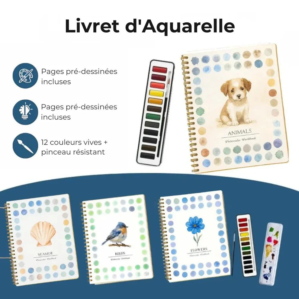 Carnet Aquarelle Créatif – Peignez facilement, même débutant