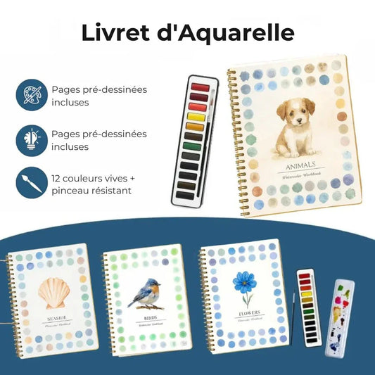 Carnet Aquarelle Créatif – Peignez facilement, même débutant
