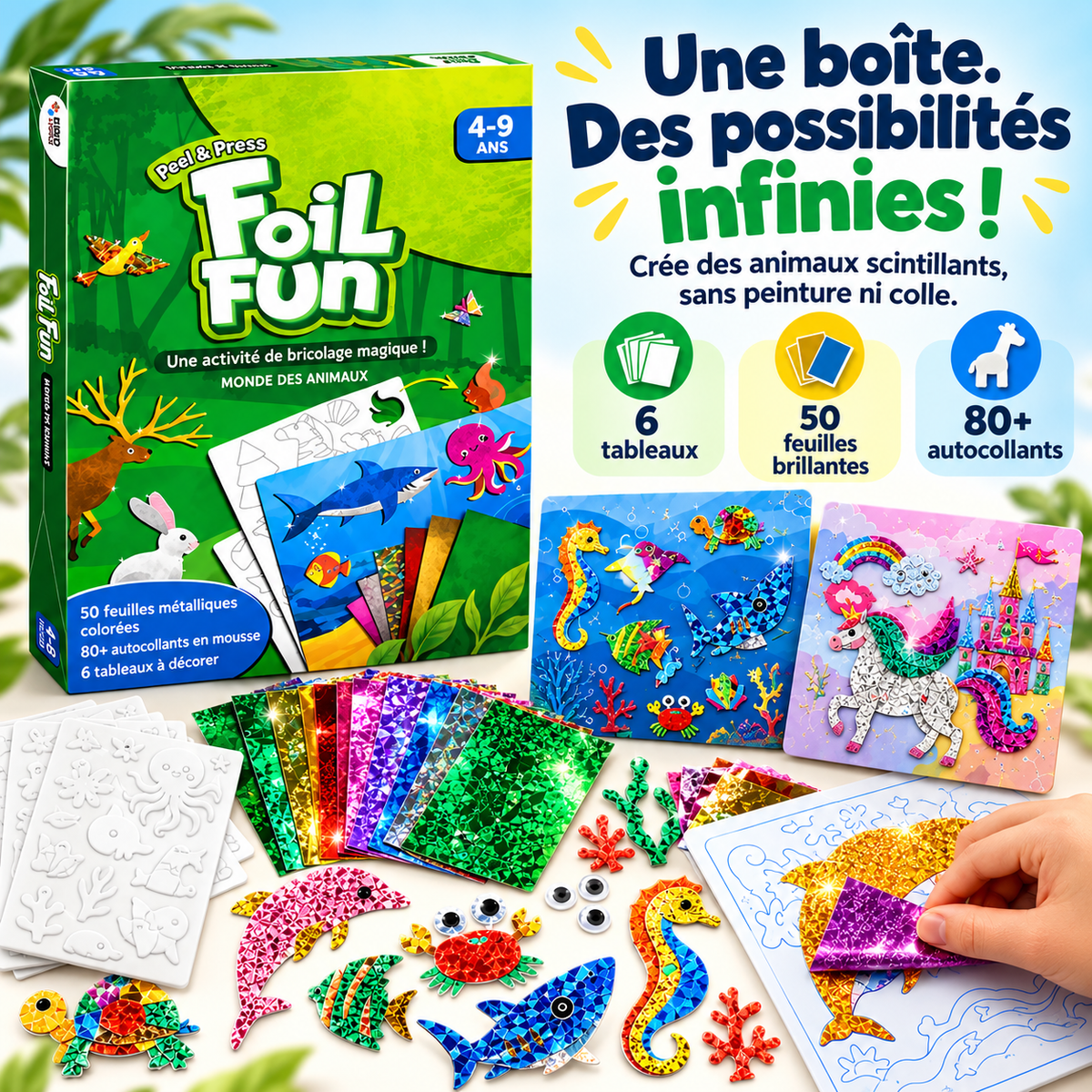 Ludilumi™ | Kit créatif Animaux scintillants – Sans écran, dès 4 ans
