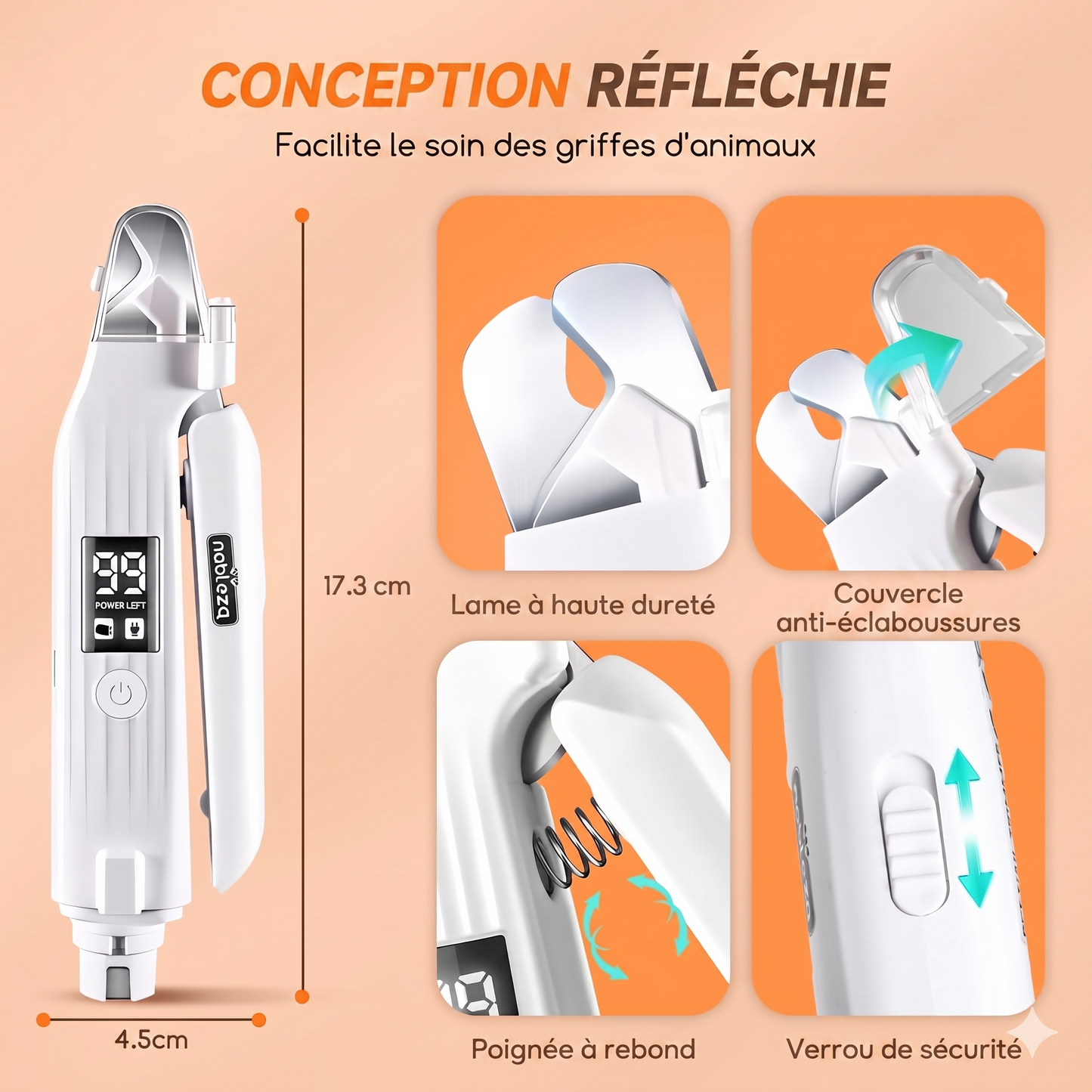 Le Coupe-Ongles Électrique 2-en-1 pour Chiens et Chats
