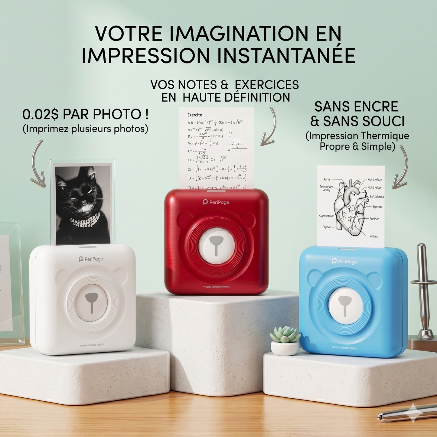 SnapMemo® Classic | Imprimante Thermique Portable Sans Encre