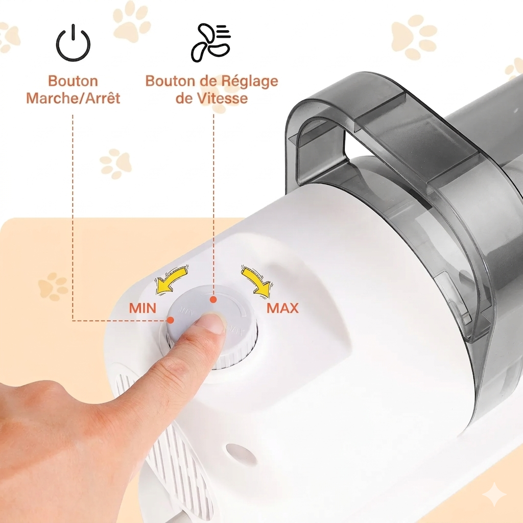 OZANIA-Aspirateur de toilettage 7 en 1 pour chiens & chats
