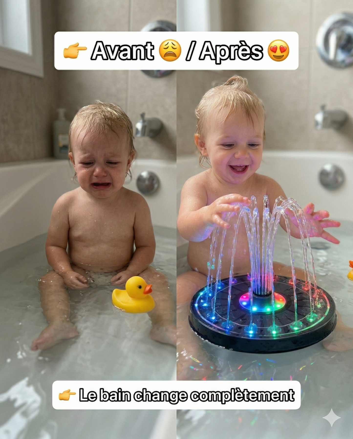 PetitSplash — Lumières LED & Jets Doux pour le Bain