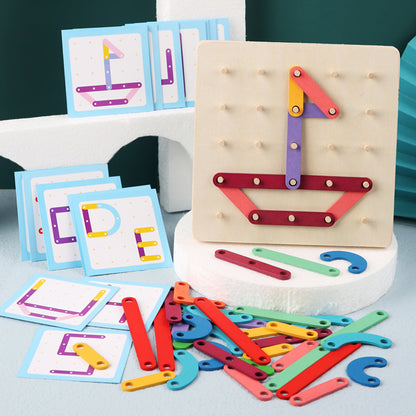 Puzzle d'apprentissage interactif en bois pour enfant