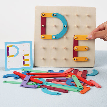 Puzzle d'apprentissage interactif en bois pour enfant
