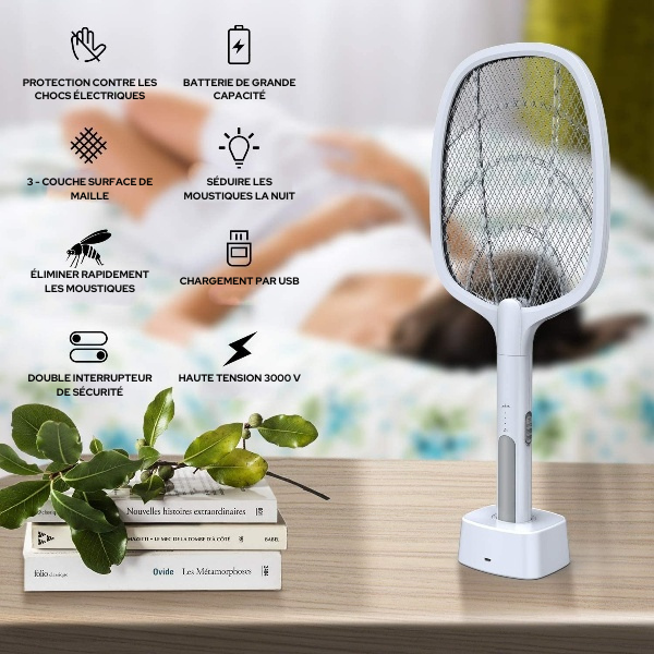 RAQUETTE ANTI INSECTES RECHARGEABLE - PROTECTA