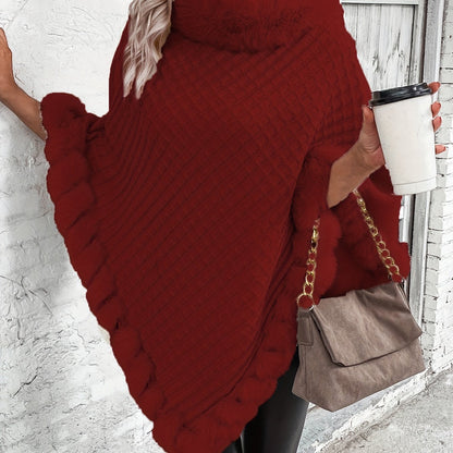 Pull Poncho Cape Pour Femmes